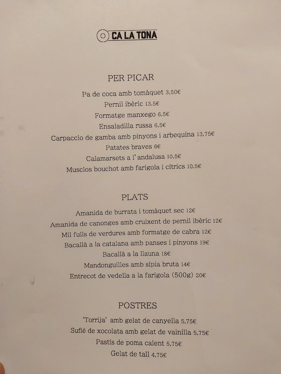 Menu Ca La Tona-5
